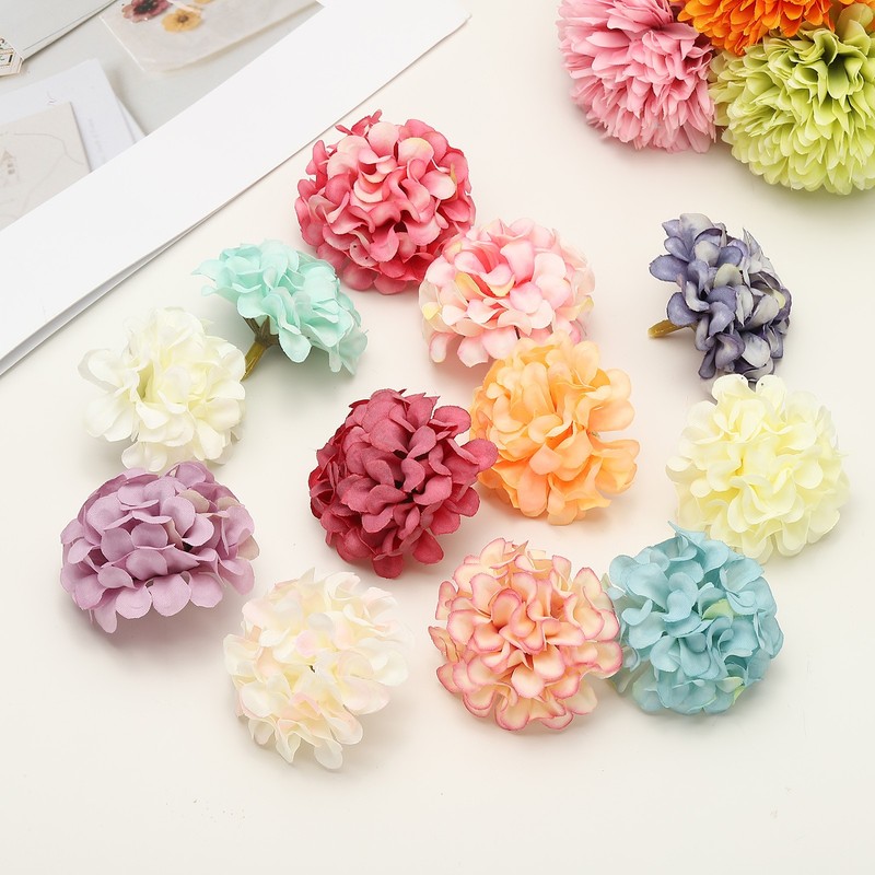 12Pcs Floating Flowers for Centerpieces Wedding, Red Bean Paste Hydrangea gallery