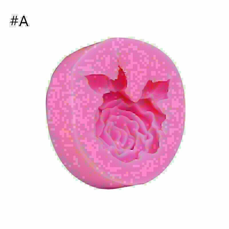 3D Rose Flower Shape Silicone Mold for Decorating Candy Soap Wax Making Mould