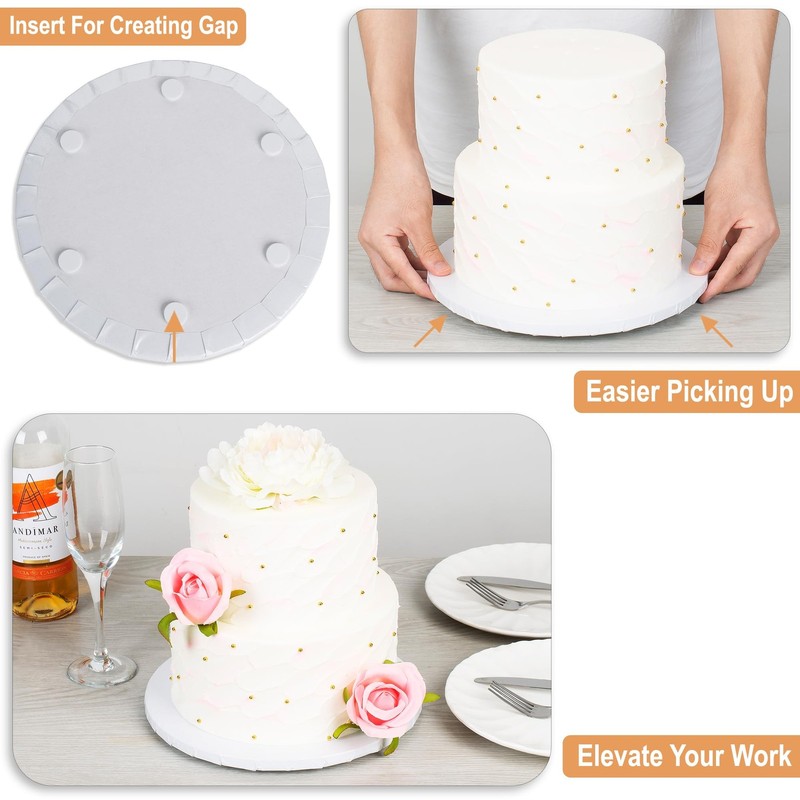 Cake Drum Rounds 10 Inch 1/2 Thick Greaseproof White 10 PCS gallery
