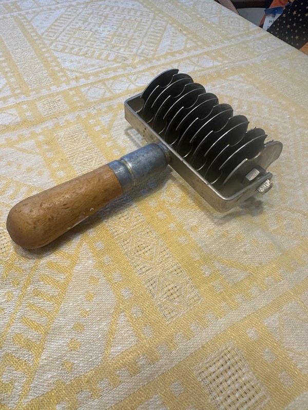 Pastry Lattice Roller Cutter Industrial Premium Stainless Steel 1.5 Lbs. Vintage gallery