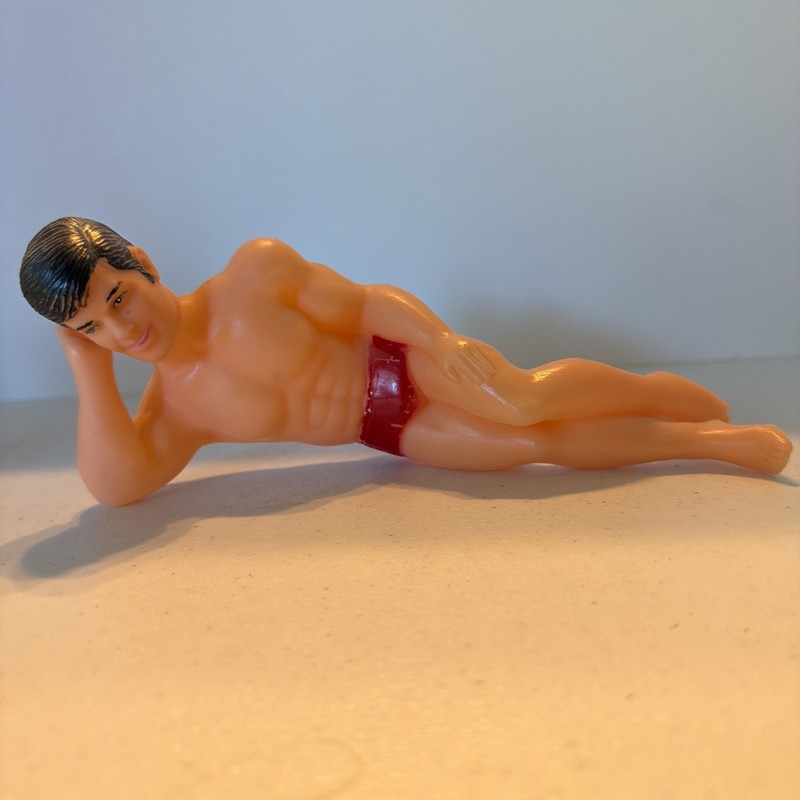 Bakery Crafts Muscle Man Stud Swim Suit Beach Cake Topper Bachelorette Party Big gallery