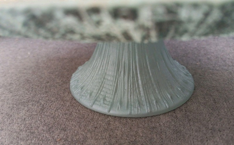 RETRO Blue with Gold Foil Textured Glass Cake Stand 8.5 in. ANTHROPOLOGIE(??) gallery