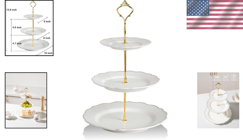 Chic White Porcelain Party Appetizer Stand gallery
