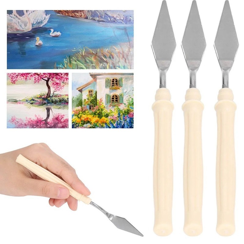7Pcs Cake Palette Knife for Baking Mini Oil Spatula Art Small Clay Tools for Dec gallery