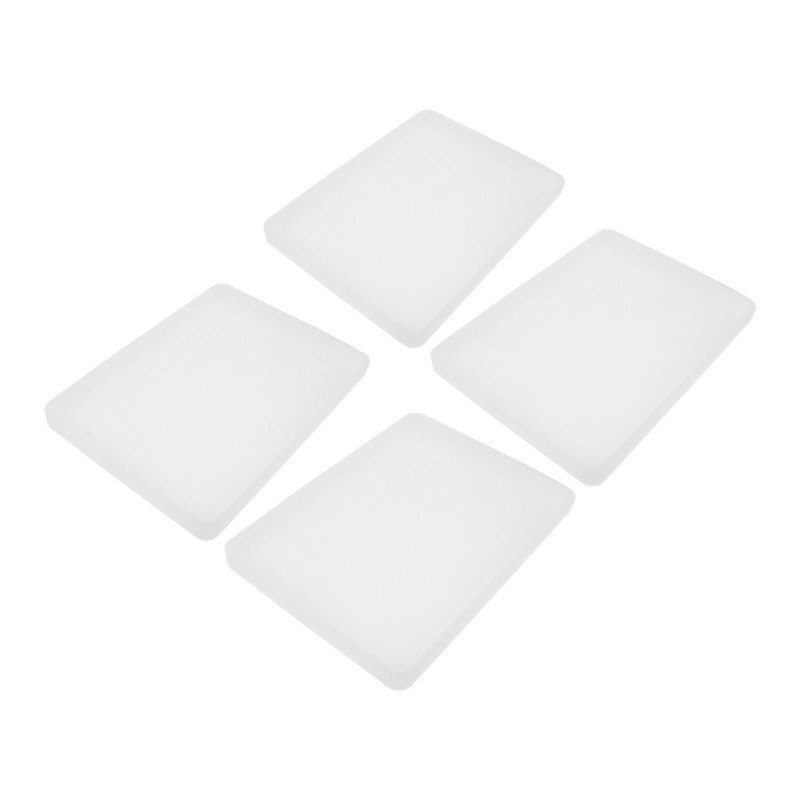 4pcs Silicone Tray Mold for Epoxy Resin - Rectangle Coaster Molds for DIY gallery