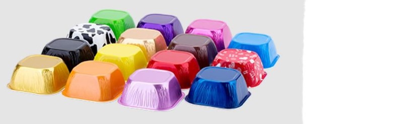 Square 4" 8oz 24/pk Disposable Aluminum Foil Cups 230ml for Muffin Cupcake gallery