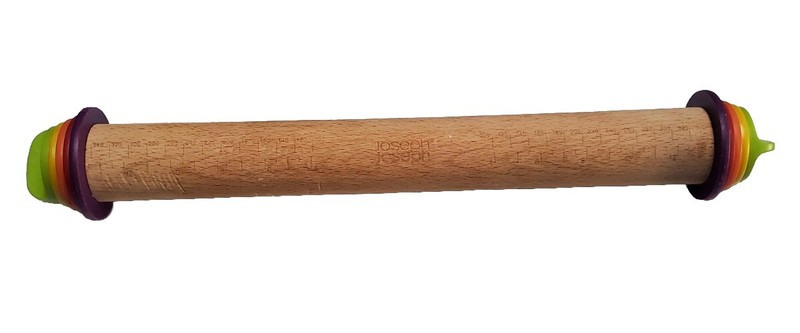 Joseph Joseph Adjustable Wooden Rolling Pin with Removable Rings Multicolored