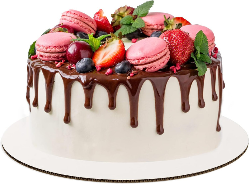 White Cake Boards round | 100 Pack – 6 Inch | Cardboard Cake Rounds Circles | Di gallery