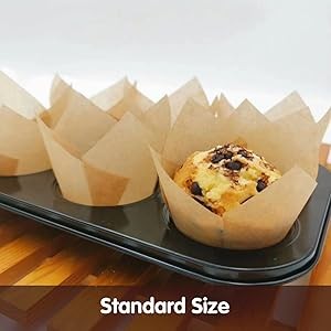 200pcs White Tulip Cupcake Liners for Baking Cups European gallery