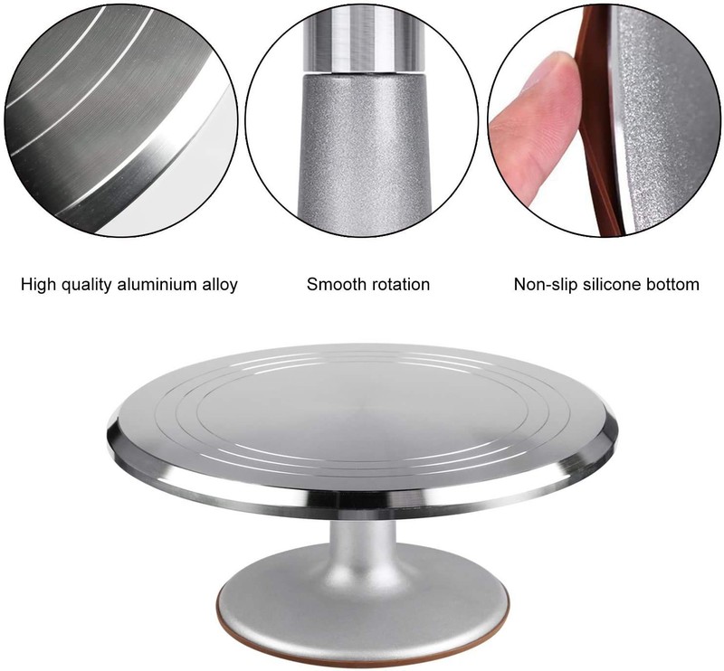 Thsinde Professional Cake Decorating Kit - Aluminium Alloy Revolving 12 Inch ... gallery
