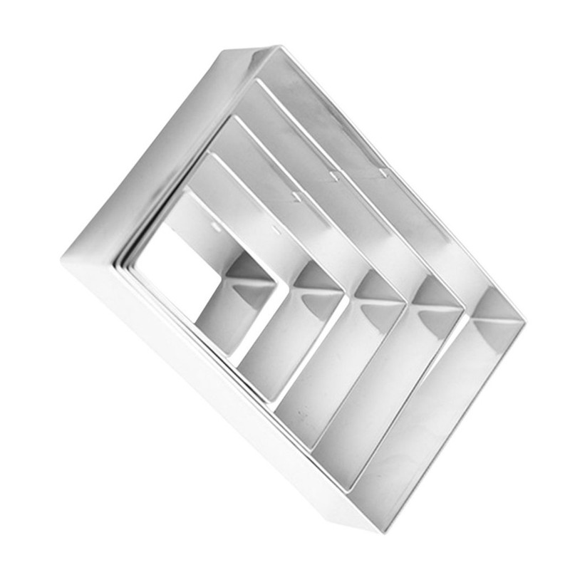 5 Pcs Cake Stencil Cutter Stainless Steel Mousse Biscuit Tool