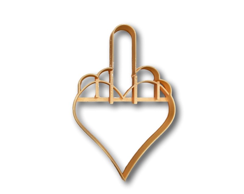 Heart Middle Finger Cookie Cutter gallery