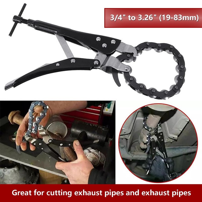 Wintowin Exhaust Pipe Cutter Tool- Chain Tube Cutter 3/4 To 3 Inch Exhaust And gallery
