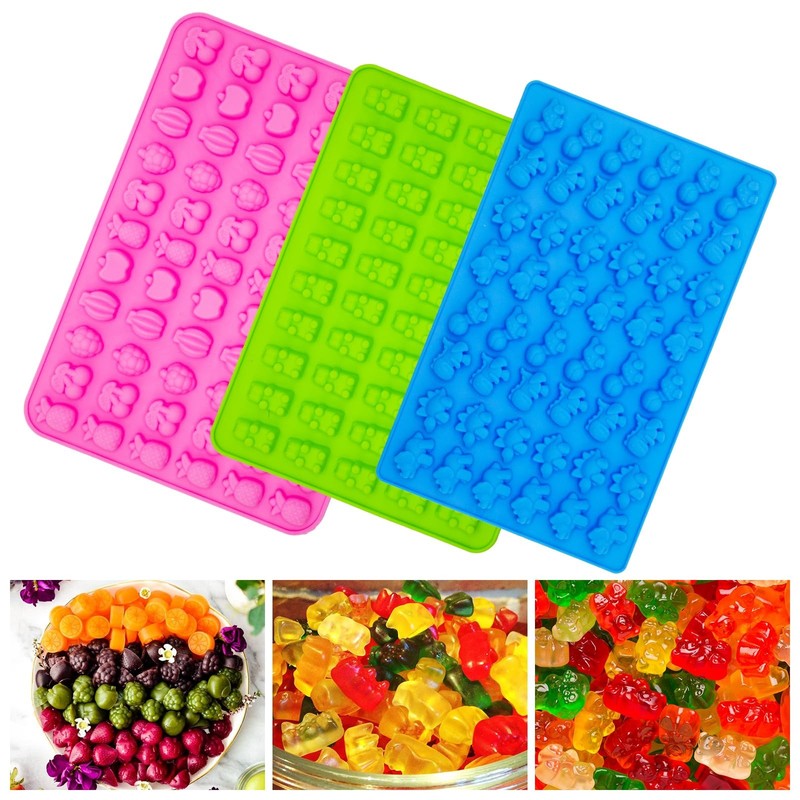 Gummy Candy Molds - Silicone Mini Gummy Bear/Dinosaur/Fruit Snack Molds with ... gallery