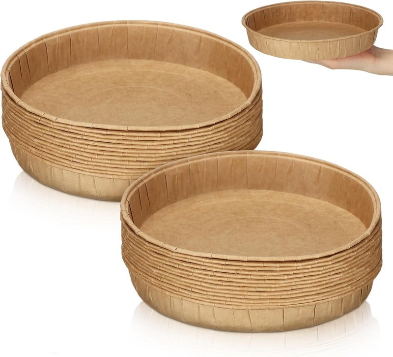 Mifoci 25 Pcs Paper Pie Pans for Baking Disposable as shown in the picture