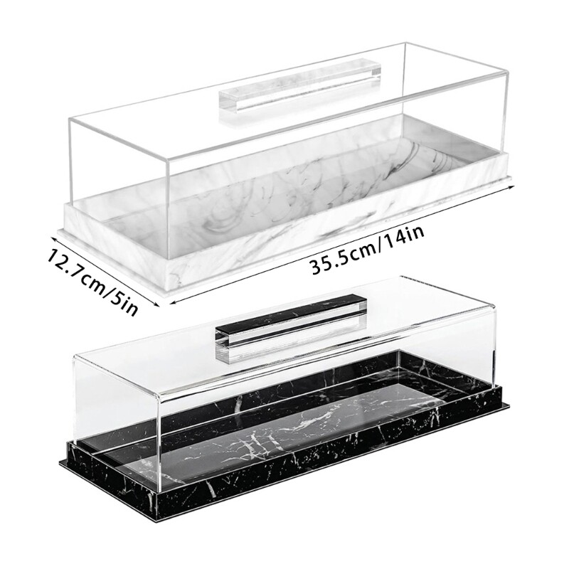 Rectangular Cake Tray Display Box with Clear Lid Acrylic Cake Holder Dustproof gallery