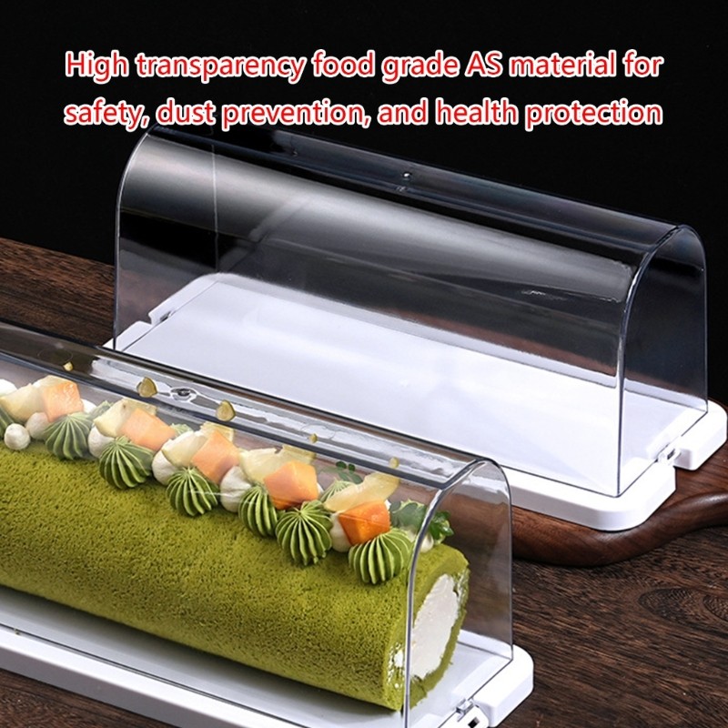Roll Cake Boxes Hot Dog Sandwich Clear Lid Plastic Container Cake Roll Container gallery