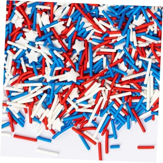 4th of July Red White Blue Patriotic Sprinkles for Cake Decorating