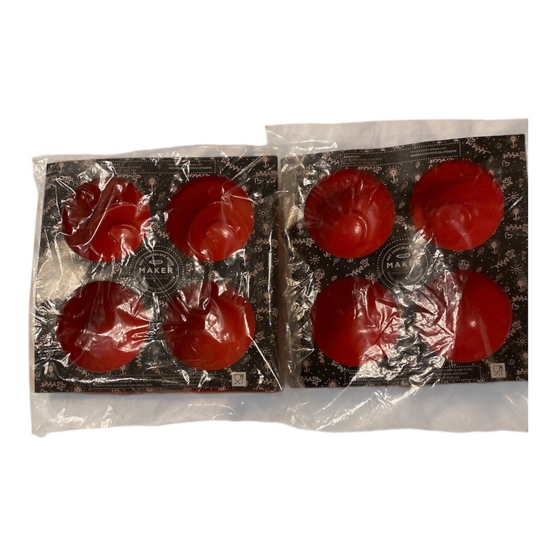 2 Pack Hot Cocoa Bomb Mold 2” Silicone Sphere Chocolate Ball Maker Red gallery