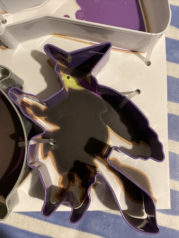Halloween Stainless Steel Cookie Cutters Cat Witch Potion Cauldron Stir Brand gallery