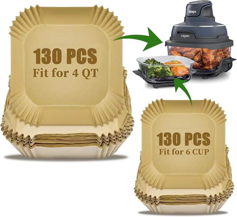 260PCS Air Fryer Liners for Crispi 4-in-1 Portable Glass Cooking
