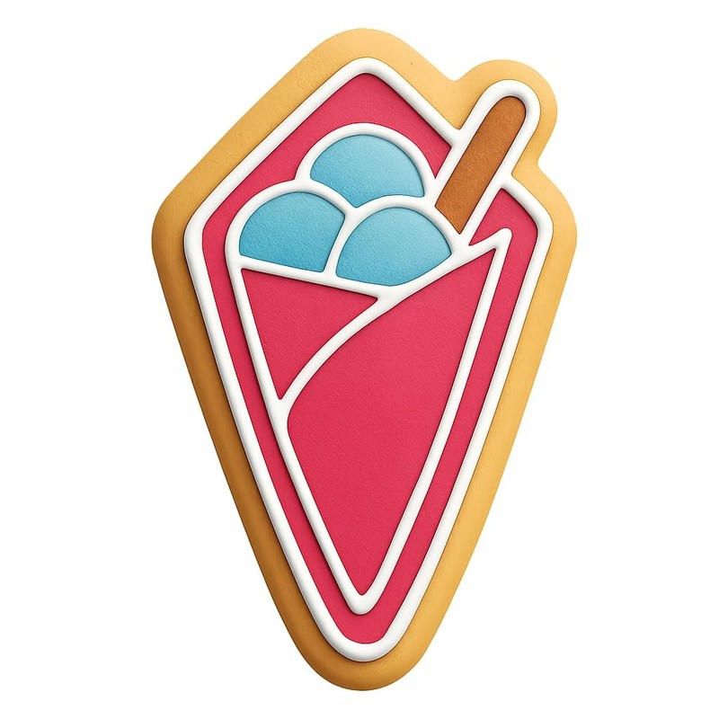 Temaki Cone Cookie Cutter & Stamp, Fondant & Clay - 4x3 gallery