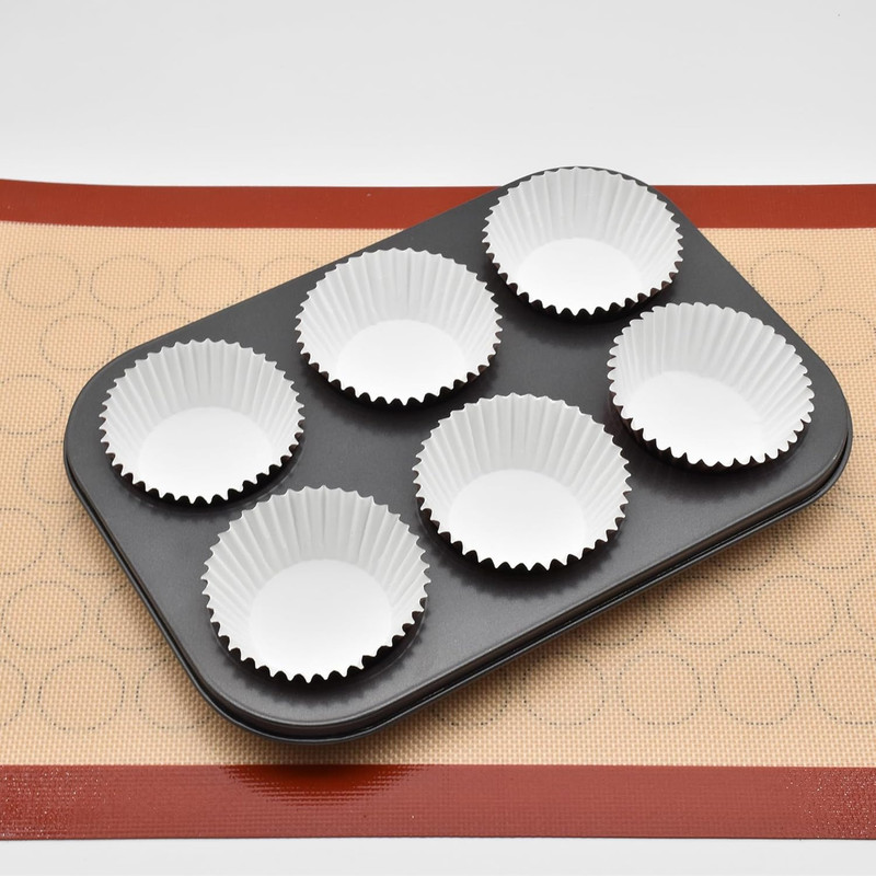 200 Pcs Silver Foil Cupcake Liners Standard Baking Cups Muffin Paper Cases gallery