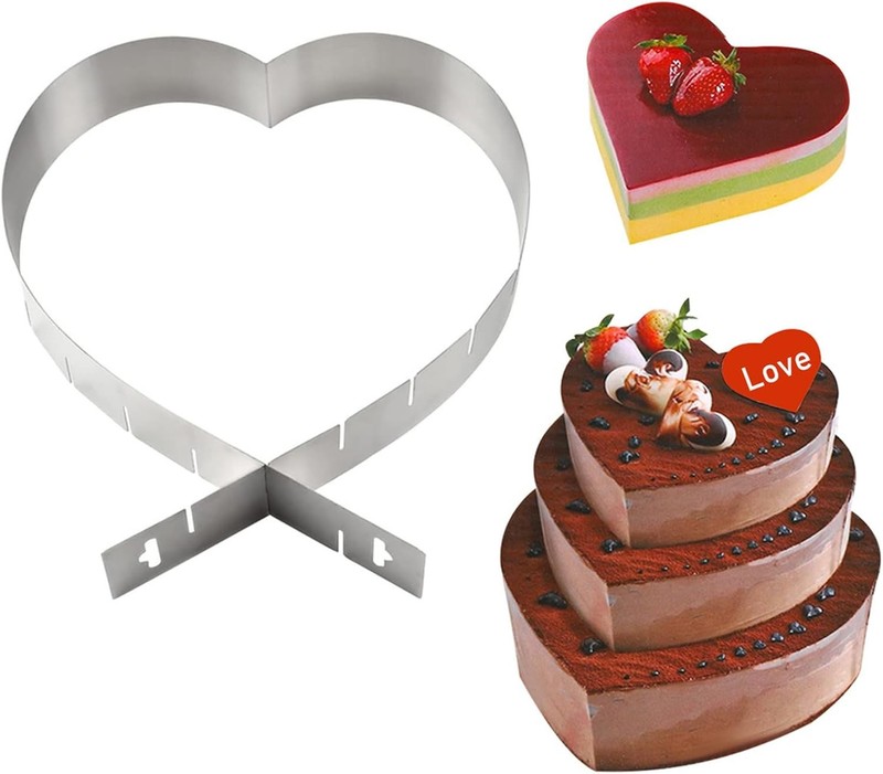 Multipurpose Round Steel Ring，Cake Mold Ring, Adjustable Cake Mold Ring for