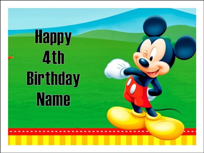Mickey Mouse Edible Icing Cake & Cupcake Toppers – Birthday Party Decorations