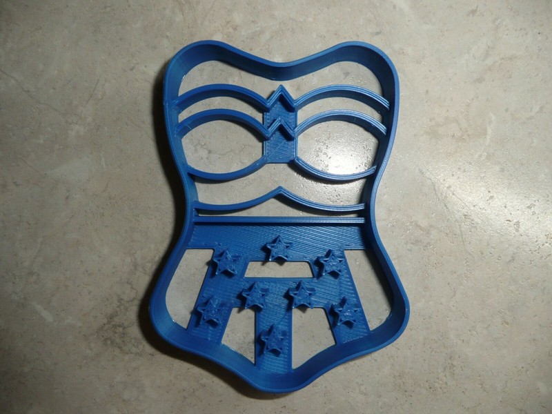 THEMED WONDER WOMAN CORSET SUPERHERO COOKIE CUTTER MADE IN USA PR4455 gallery