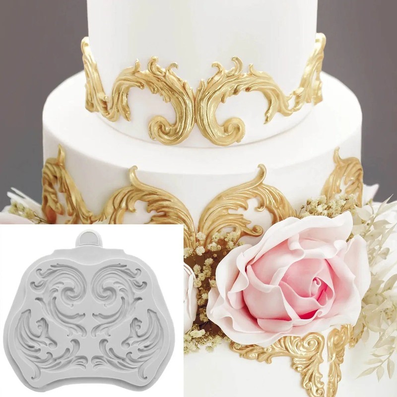 Baroque Scroll Silicone Cake Mold Fondant Chocolate Gumpaste Soap Craft Mould