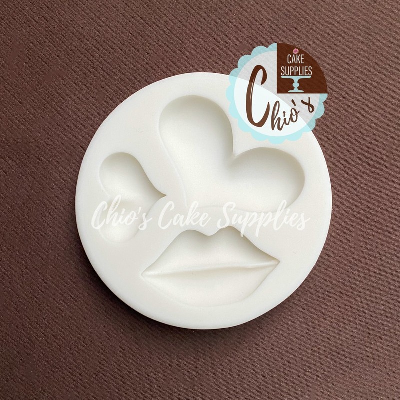 Hearts and Lips Silicone Mold, 4 cavities gallery