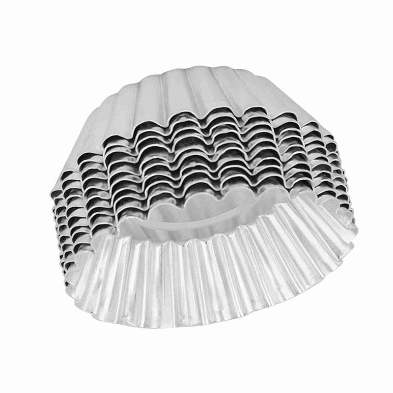 10pcs Aluminum Alloy Egg Tart Mold Kitchen Baking Accessories For DIY Cooking