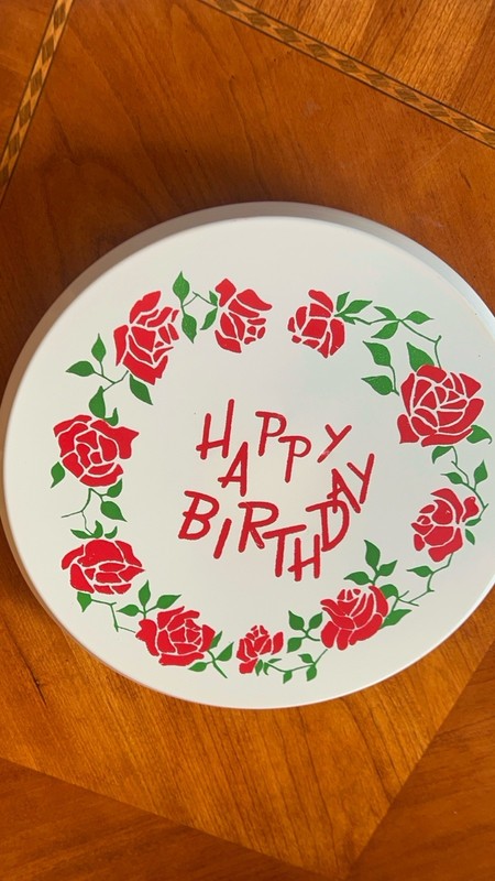 Vintage Japan 1950s Musical Rotating "Happy Birthday" Cake Stand Plate With Box gallery