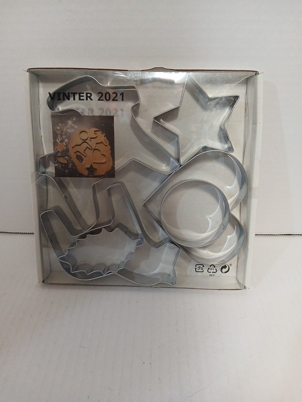 IKEA VINTER 2021 Cookie cutter, set of 6, mixed shapes stainless steel NEW
