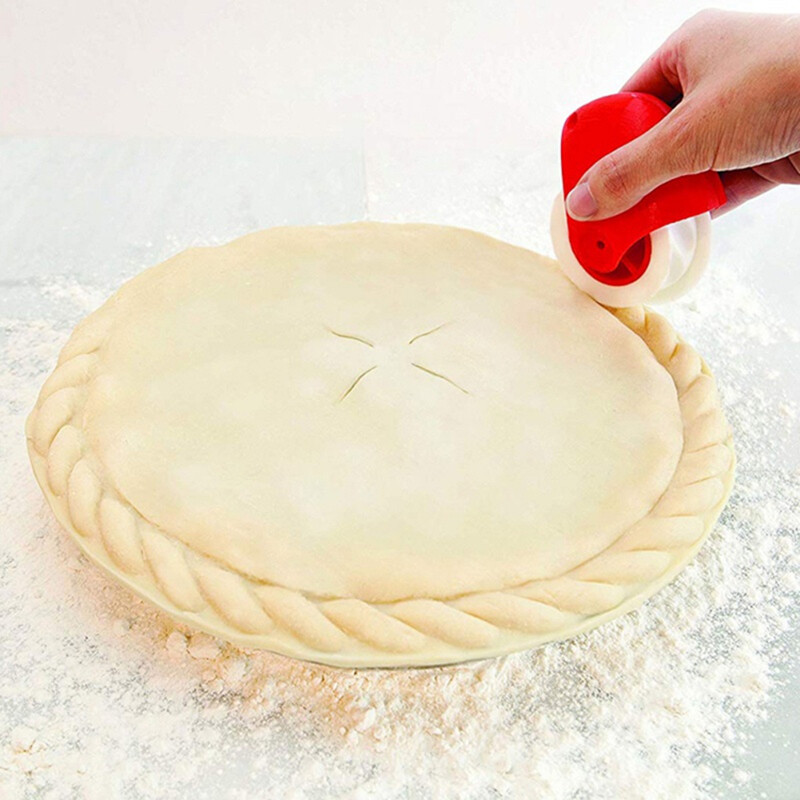 Plastic Pizza Pastry Lattice Cutter Pastry Pie Cutter Wheel Roller Kitchen Tool gallery