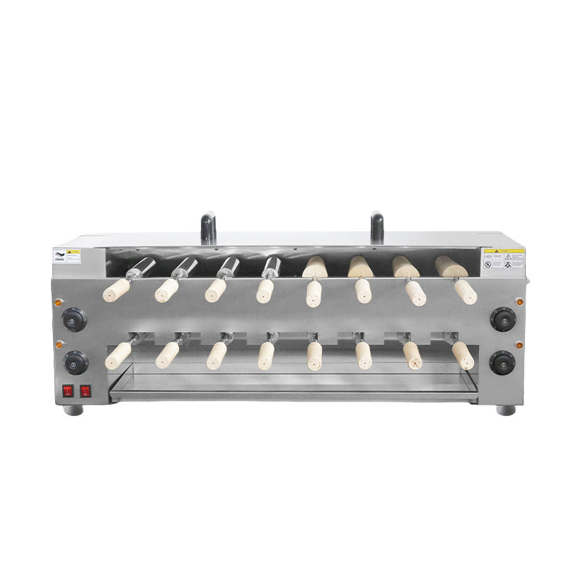 ✅110V Ice Cream Cone Machine Chimney Cake Roll Maker Oven w/ 16pcs Conical Stick gallery