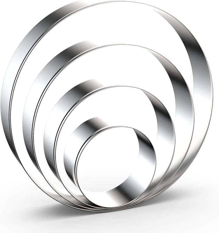 Circle round Biscuit Cookie Cutter Set - Large Donut Cutter Ring Molds - 5 Inch, gallery