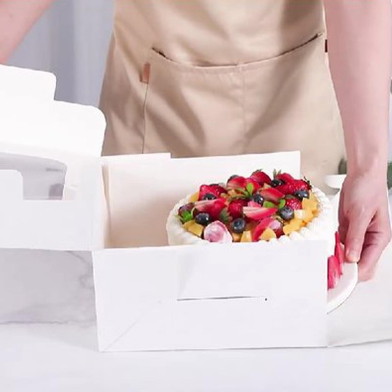 30 Pcs Cake Boxes 10 Inch with Window Clear Bakery Dessert Box Square White L... gallery