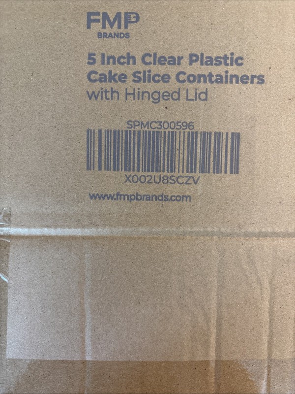 5 Inch clear plastic cake slice containers