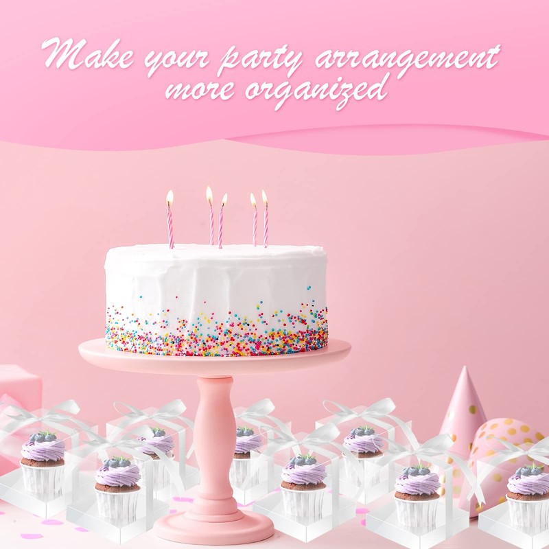 100 Pcs Clear Plastic Individual Cupcake Boxes 3.5" Single Cupcake Containers... gallery