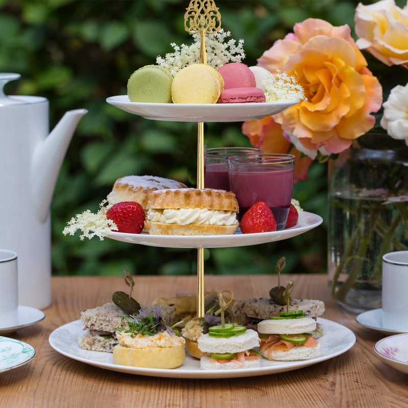 3 Tier 14" Heavy Metal Cake Stand Holder Fruit Plate Stand Fitting Hardware R... gallery