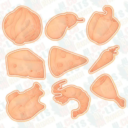 Food cookie cutter set of 9 *