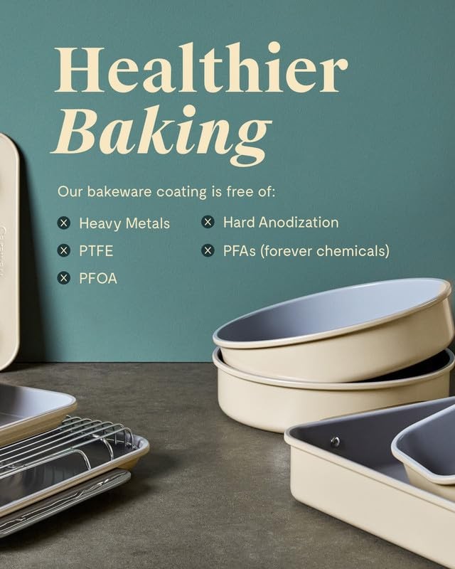 Caraway Non-Stick Ceramic 9” Circle Pan - Naturally Slick Ceramic Coating - Non- gallery