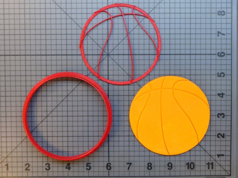 Basketball 266-816 Cookie Cutter and Stamp