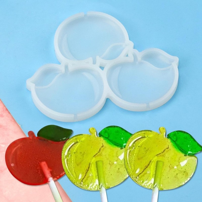 2pcs/lot Apple Shape Silicone Moulds Non-Stick Chocolate Candy Mould,Silicone…