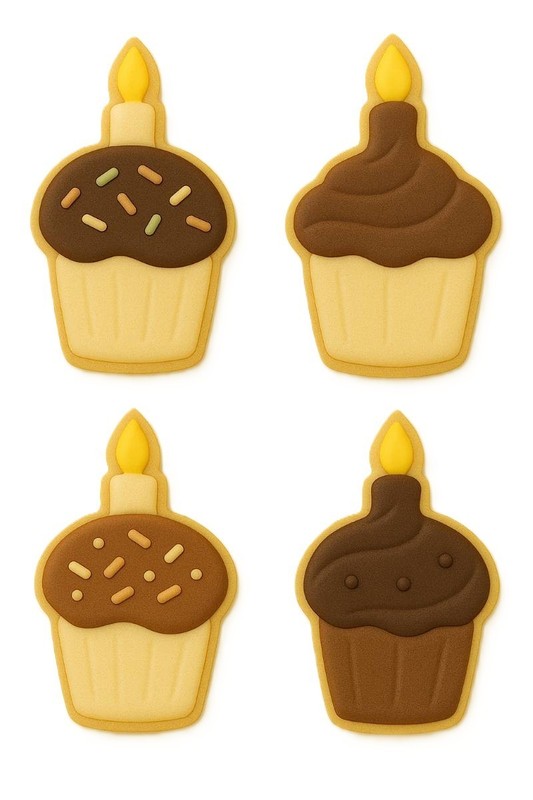 1 Dozen 12 Mini Cupcake 1.5'' Cookie Cutters Metal gallery