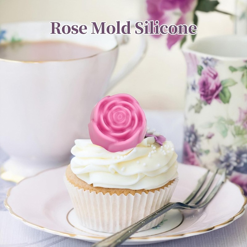 Rose Silicone Mold, 2 Pcs Rose Chocolate Mold 20 Cavity Silicone Roses Molds ... gallery