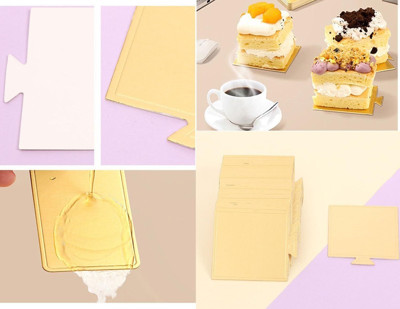 3.1" Mini Cake Base 200Pcs Square Cardboard Perfect for Cake Decorating Cake ... gallery