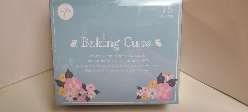 CORE BRAND BAKING CUPS - 75 Easter Cups - 3 Designs - Pink Blue Yellow - NIB gallery